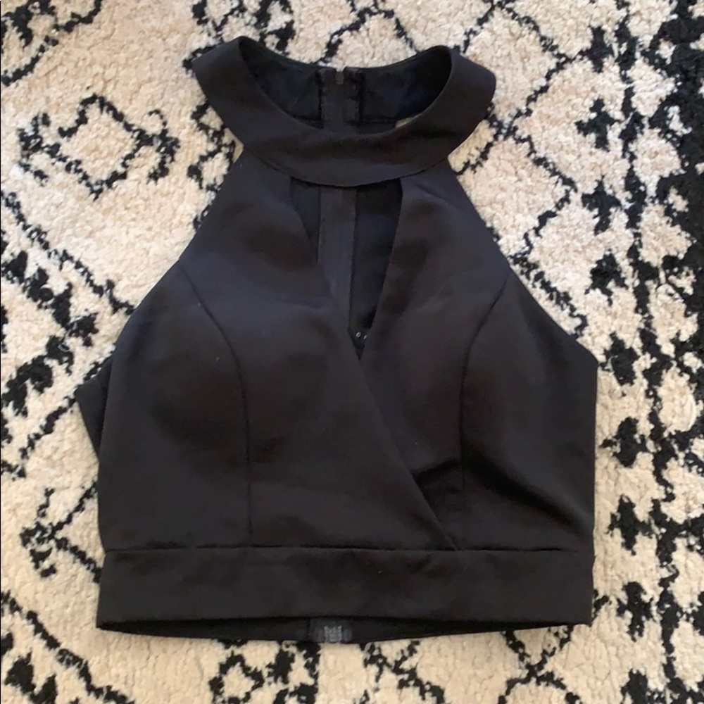 City Studio Cropped Black Top